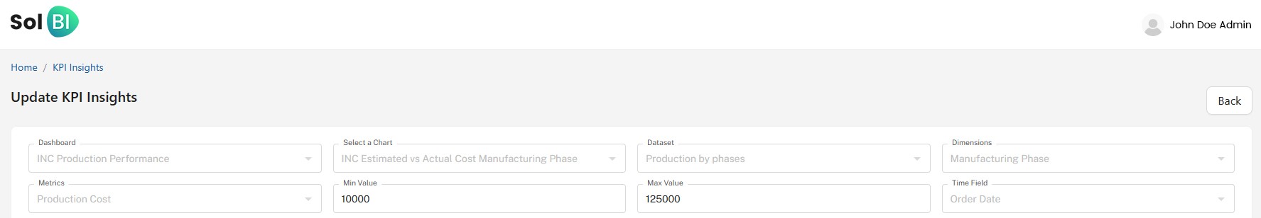 1 - Update your business specific KPIs 1 - Update your business specific KPIs